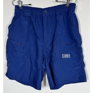 Aftco Navy Original Cargo Performance Fishing Shorts Men's 34 With 18" Outseam
